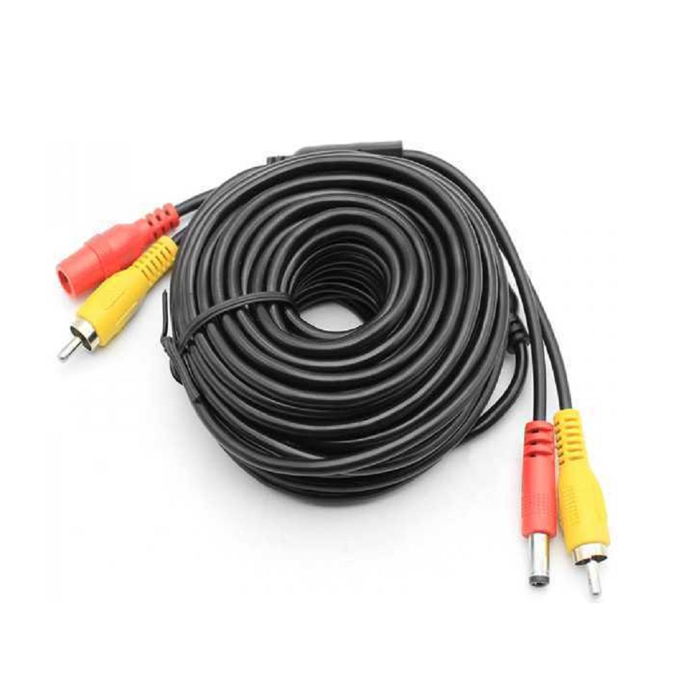 Кабель RCA+DC 15 метров для камеры (стандартного качества) - ООО "Где Авто"